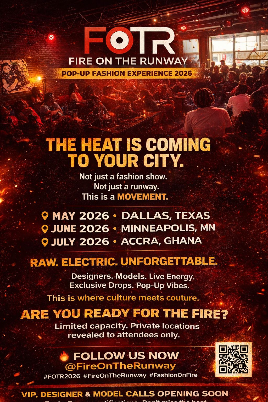 Upcoming event flyer